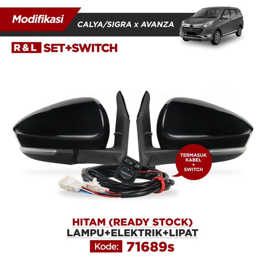 Modifikasi Spion Mobil Sigra Calya housing Avanza 2019 - Lipat