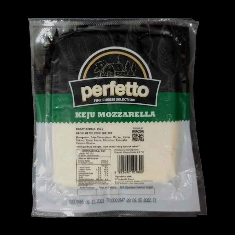 

Keju Mozarella Perfetto 250gr 100% HALAL