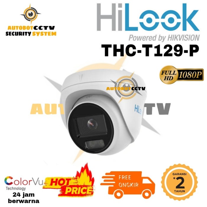 Kamera Cctv Colorvu Indoor 2Mp Hilook Thc T127 P Camera Colorvu Hilook
