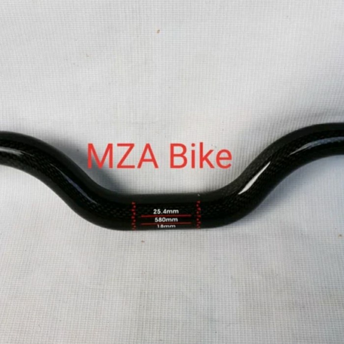 Handlebar Carbon 25.4mm panjang 580mm - Handlebar Sepeda Lipat - Stang