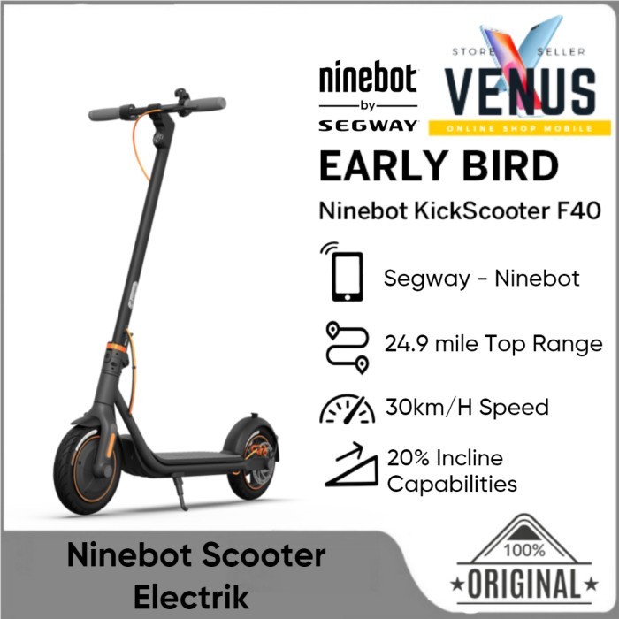 Terlaris Ninebot Kickscooter F40 Segway Scooter Electric Skuter Listrik