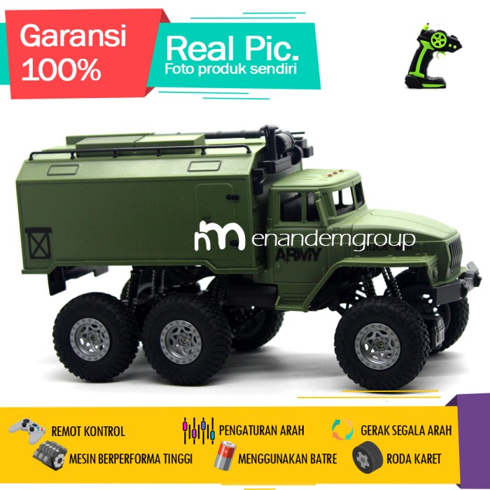 Mainan Mobil Remot Kontrol Rc Offroad Truk Jeep Militer Jumbo Cas