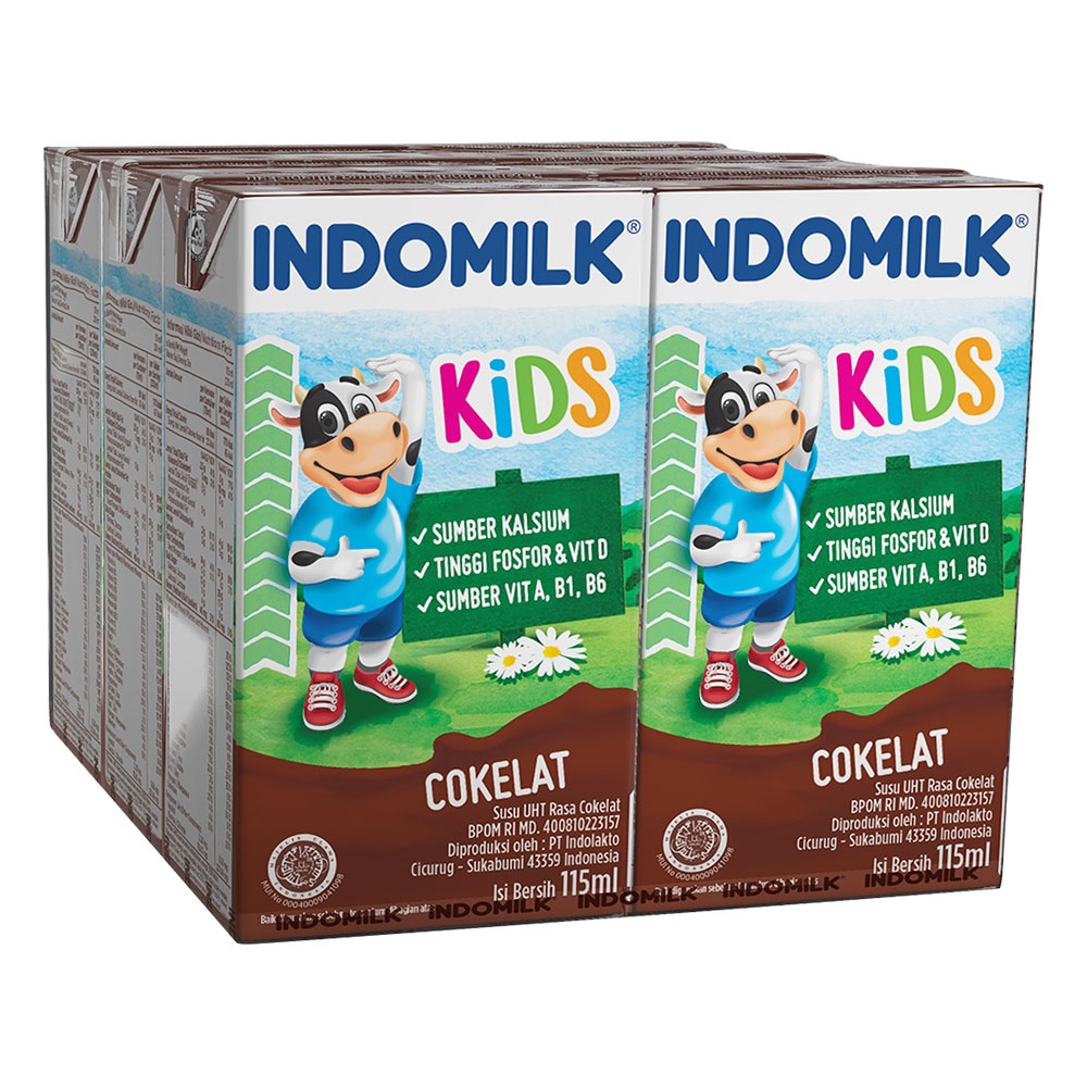 

INDOMILK Kids Susu UHT Chocolate 6 x 115 ml