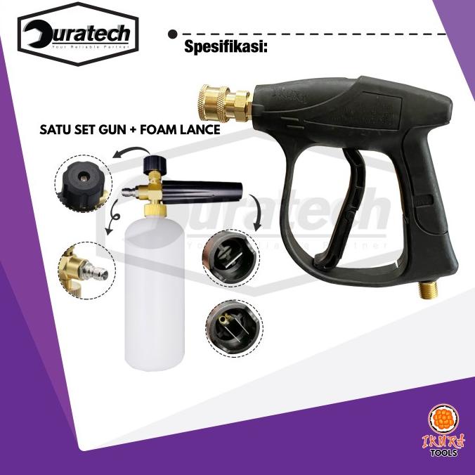 Gun Jet Cleaner Pendek Foam Lance Quick Release Stik Steam Cleaner