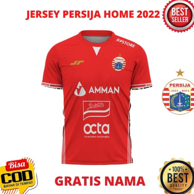 Jersey Persija home Liga 1 2022/2023 full printing premium freeNameset