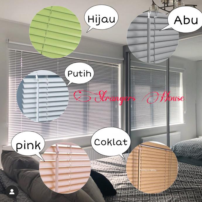 Kerai plastik tirai Jendela Gulung roller blind horizontal blind krei