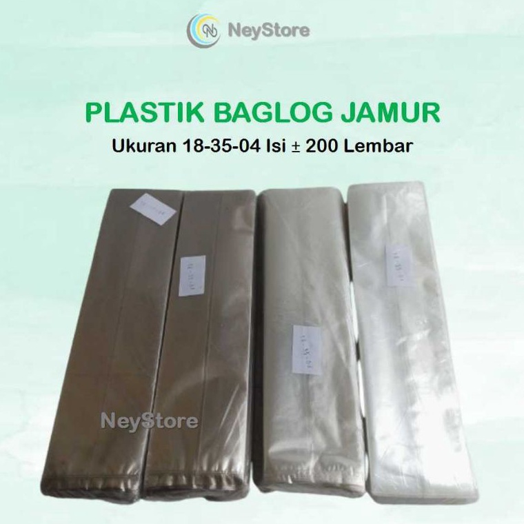Kualitas Premium.. Plastik Baglog Jamur Tiram Ukuran 18x35x04 Isi 200 Lembar 35