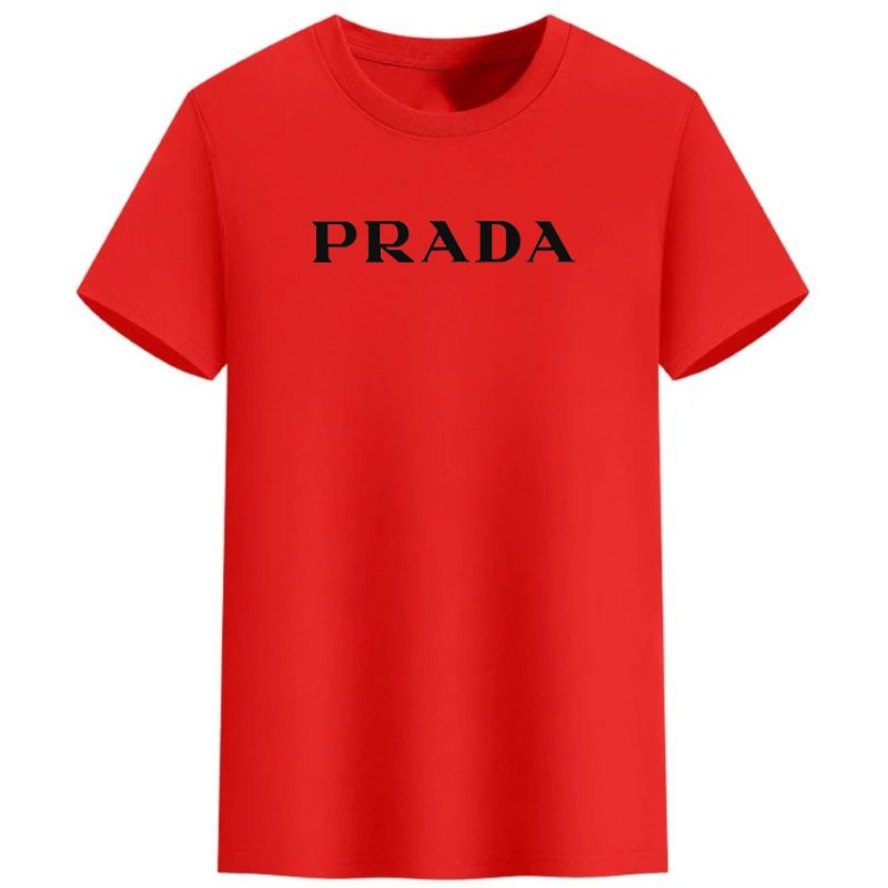 Kaos Cowok Prada Jumbo Baju Distro Pria Lengan Pendek Kaos Baju Oblong Laki Dewasa Tshirt Atasan Cod