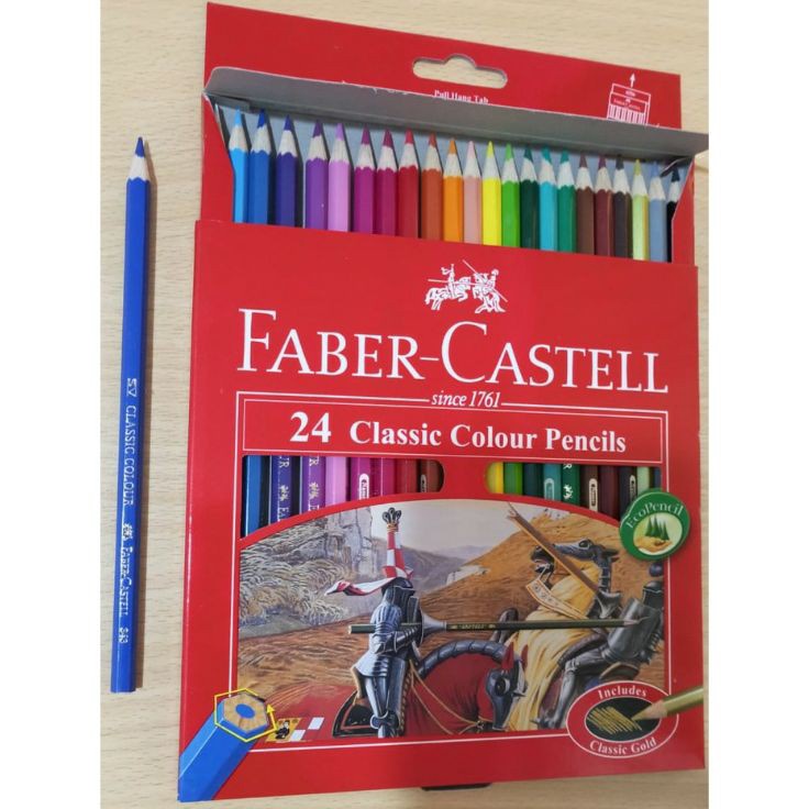 

↔va Ready➞ Faber-Castell 24 Colour Pencils [ panjang] A72 ✥