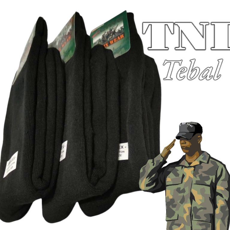 On Sale Kaos Kaki Army TNI Tebal Hitam Polos/Kaos Kaki PDL/Kaos Kaki Super Tebal 789➥