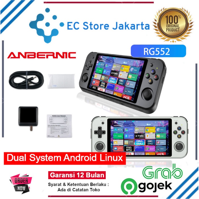 Anbernic Rg552 Retro Video Game Console Dual Systems Android Linux