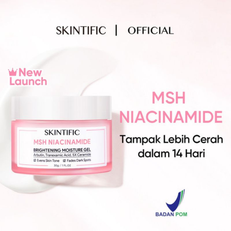 SKINTIFIC MSH NIACINAMIDE BRIGHTENING MOISTURIZER GEL 30GR