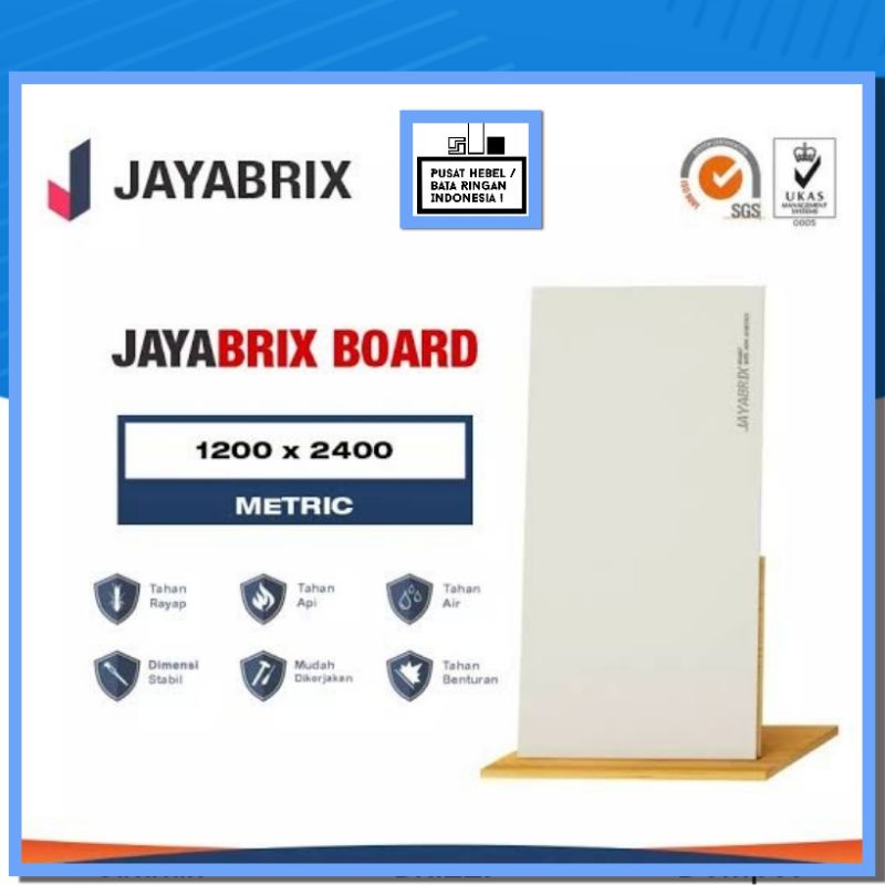 Papan Semen / GRC Board | JayaBrix Board 120*240 CM | Free Ongkir Min. 20 Lembar