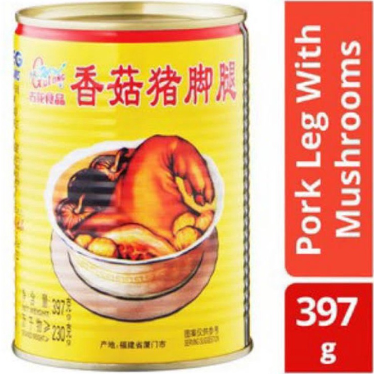 

[KODE PRODUK ETB0I6987] Gulong Pork Leg with Mushroom / Kaki babi kaleng 397 gr 397gr