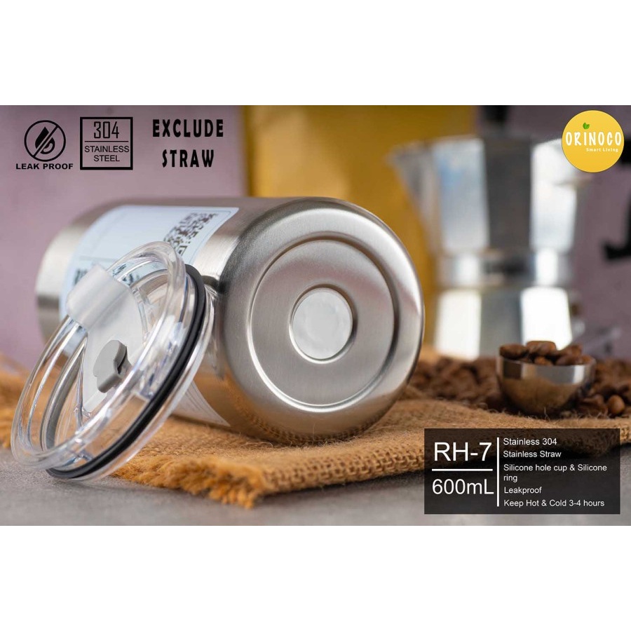 Orinoco Gelas Mug Stainless Steel Rh-7 Coffee Mug Vacuum Flask 600 Ml Hot & Cold