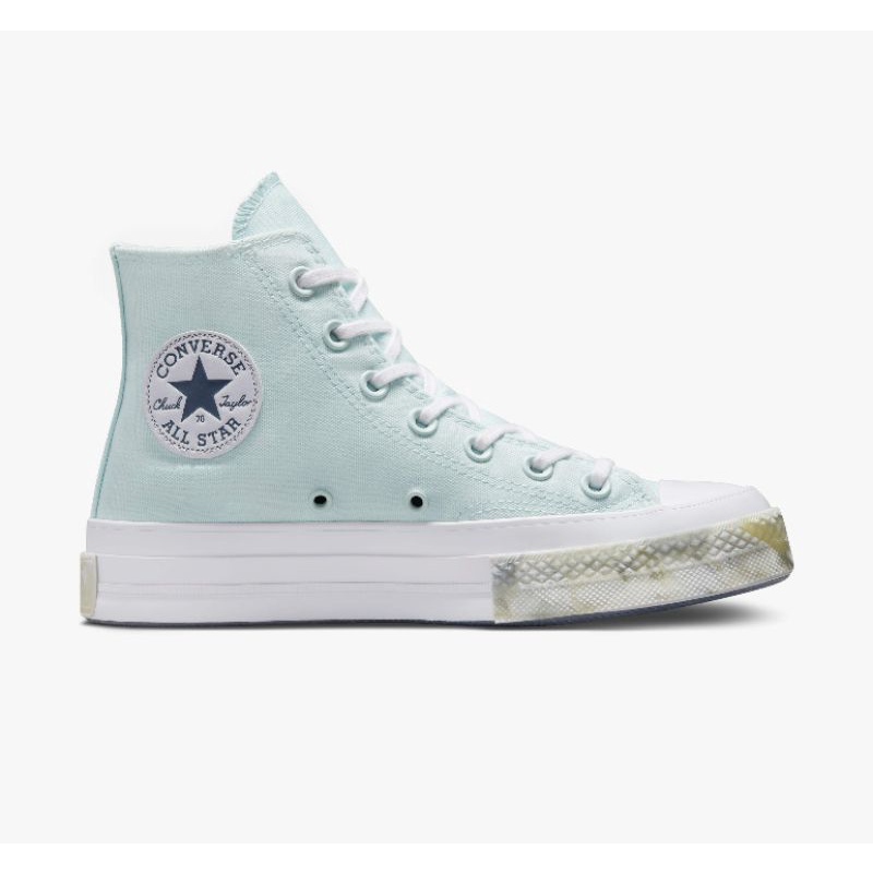 Sepatu Sneakers Wanita CONVERSE Chuck 70 High Marbled Aqua Mist Original A03527C