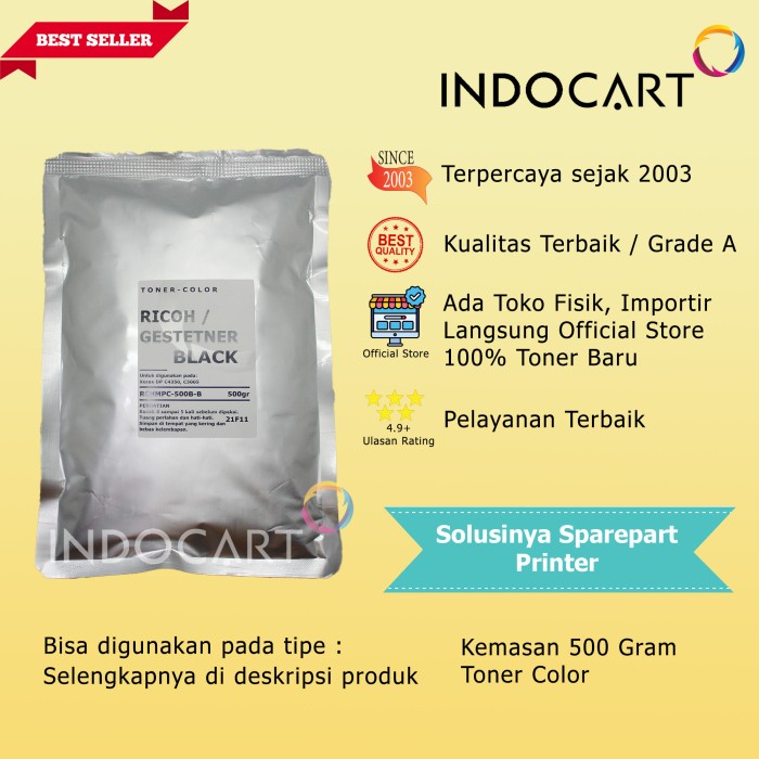 

Terlaris Serbuk Toner Warna Jepang-Mx-23-Sharp Mx 2310 2311 3111 3112-K-500Gr