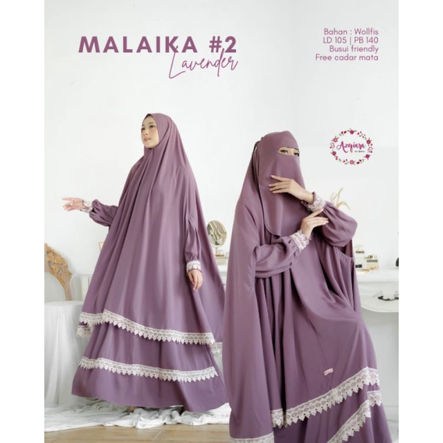 Gamis Syari Polos Set Khimar Gamis Polos Jumbo Busui Wolfis Malaika Syari