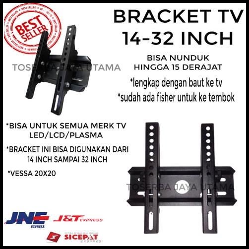 DISKON 50% BOLD BRACKET TV LED 14-32 INCH (NO BOX) BRAKET BREKET