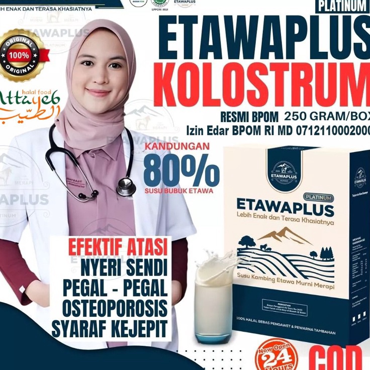 

Terbaru Susu Etawa Platinum 250g / Etawaplus Platinum / Etawaku Platinum Kolostrum Murni Susu Tulang sehat / Nafas Lega