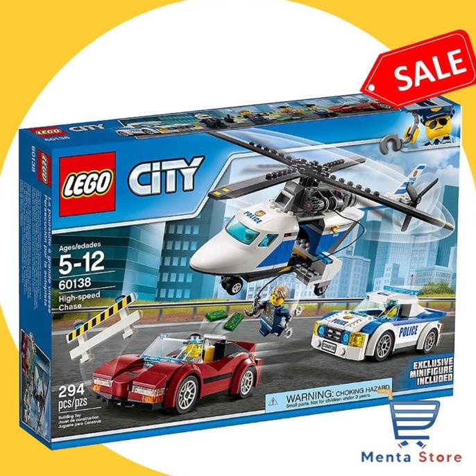 LEGO City # 60138 High-speed Chase Sports Car Police Helicopter