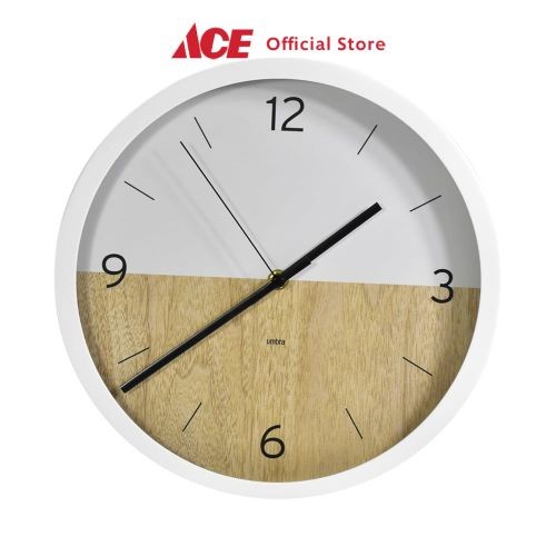 Best Seller Ace - Umbra Jam Dinding 31.7 Cm Plastik - Putih Cokelat