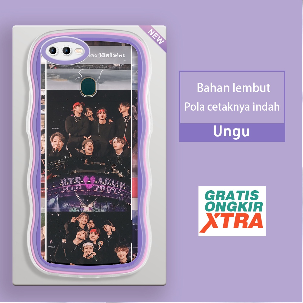 Mulia OPPO NEO 9 A3S A5 A7 A5S A9 2020 A12 A12S A12E  Casing Ponsel  Pola Konser BTS ARMY  warna-war
