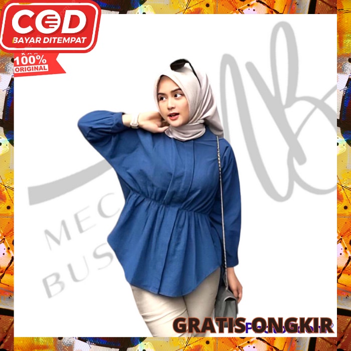 Blous Pesta Mewah Blus Perempuan Import Bluse Polos Blouse Korean Style Baju Atasan Wanita Terbaru W