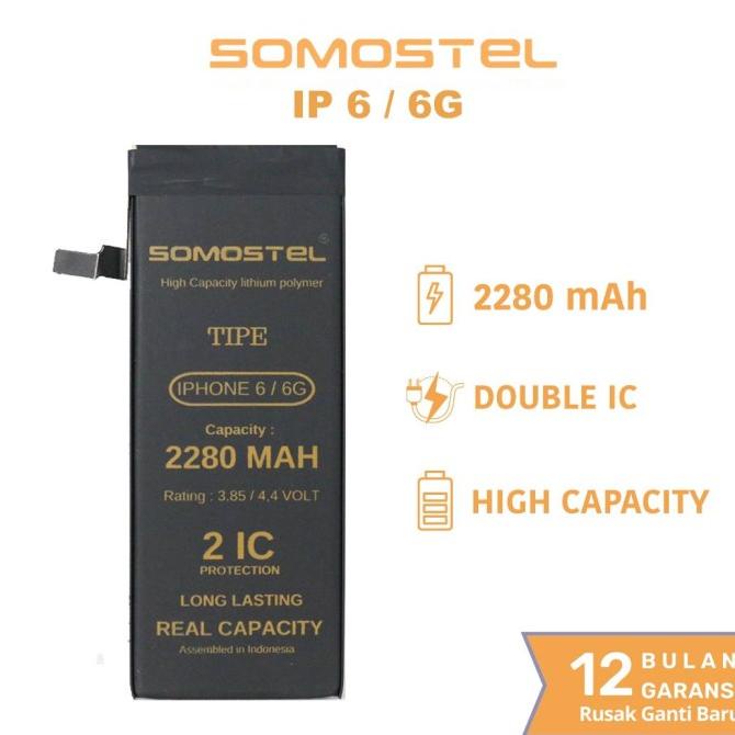 Batre Batrai Baterai Original Somostel for Iphone 6 / Iphone 6G
