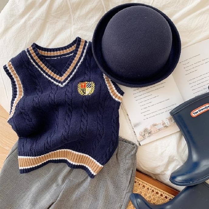 Vest rajut anak laki laki umur 3-8 tahun/ Vest knit anak laki laki