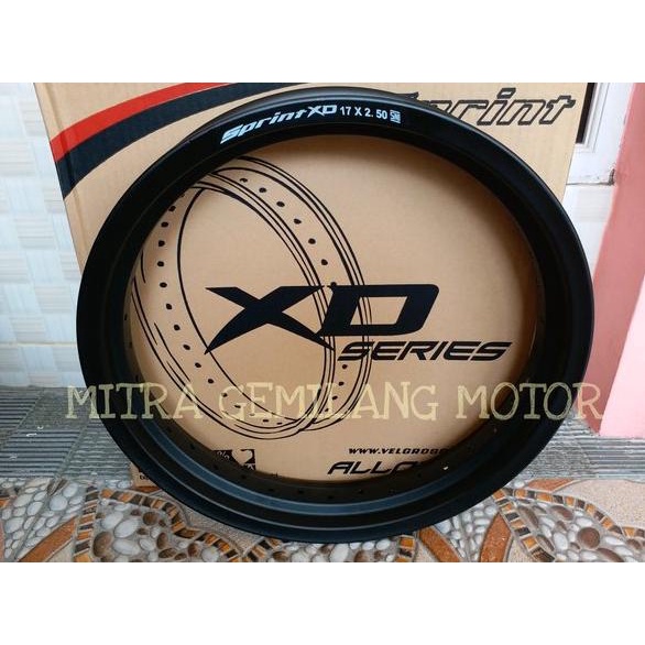 VELG 17 X 250 SPRINT XD HITAM HOLE 36 ALMUNIUM