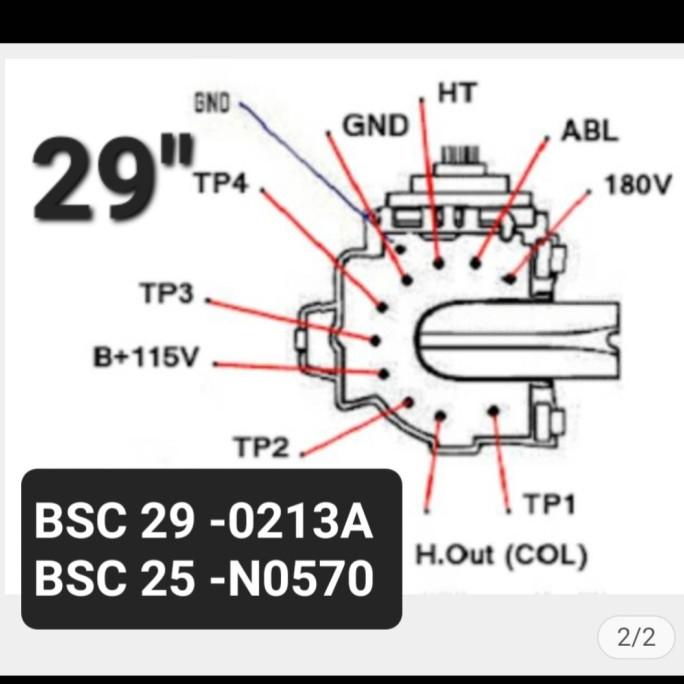 Playback Tv Bsc29-0231A Bsc 29 0231A 0231 29 Tv Flyback