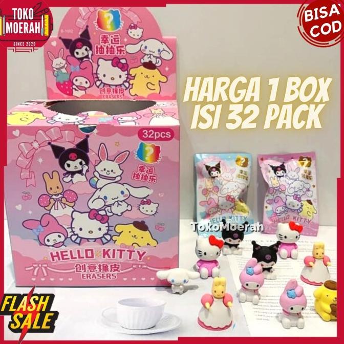 

PENGHAPUS SANRIO MISTERI 1 BOX 32 pcs PENGHAPUS LUCU SANRIO MYSTERY