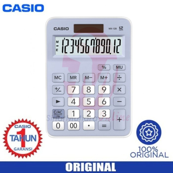 

Terlaris Kalkulator Casio Mx 12B 12 Digit - Blue