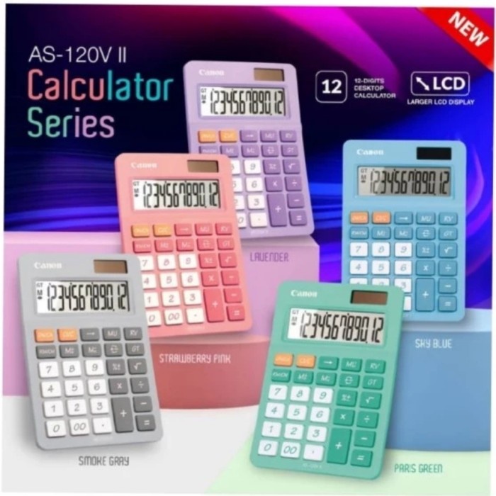 

Best Seller Canon As 120V 12Digit Color Calculator - Kalkulator Meja Warna As120V