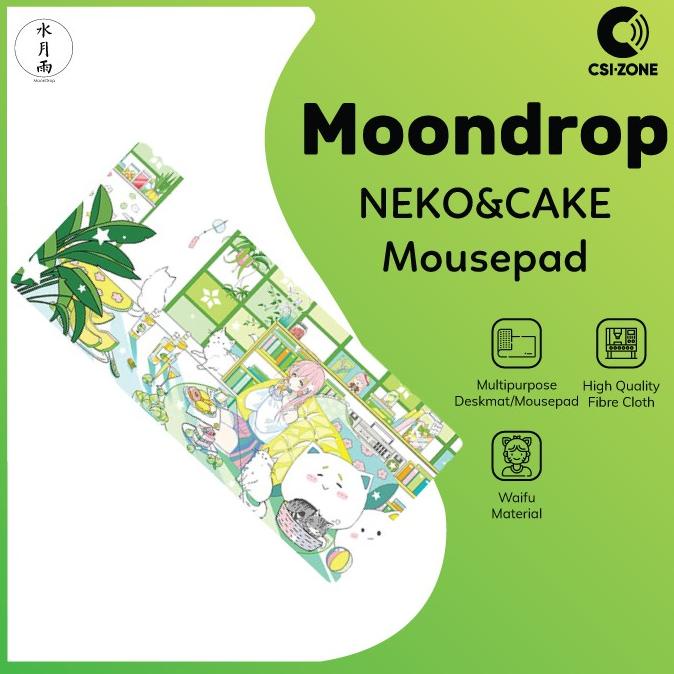 Moondrop Mousepad High-Quality Fibre Deskmat With Nekocake Pattern