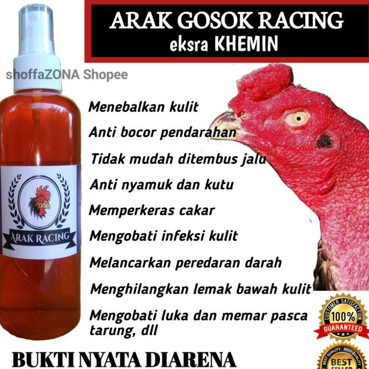 Grosir Arak Gosok Racing 100ml Arak Gosok Ayam Aduan Super W86 ❉
