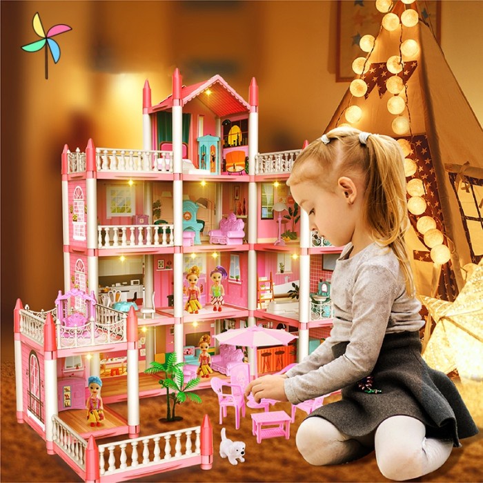 Terlaris Mainan Edukasi Anak Dream Castle Barbie Diy / Rumah Barbie Jumbo