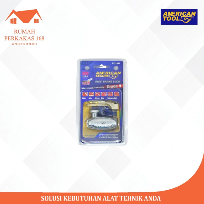 Gembok Cakram Motor American Secure Anti Cut