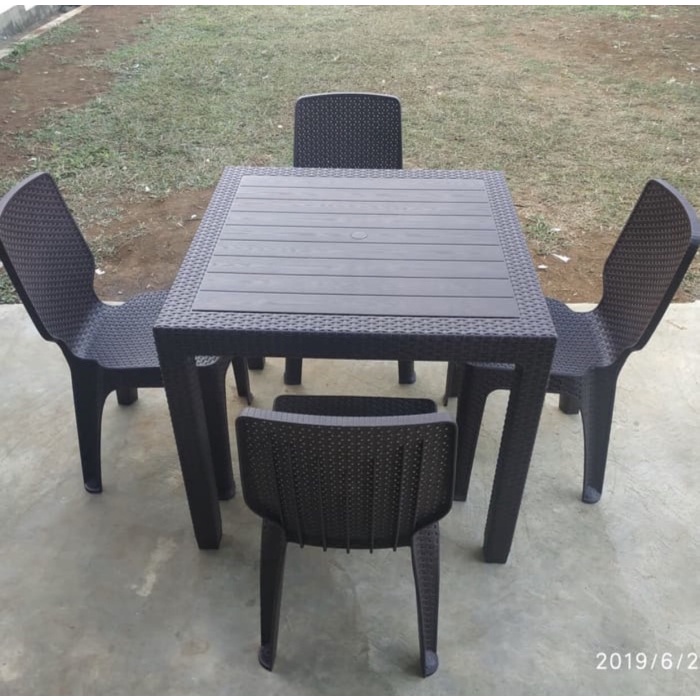 Bestseller Meja Makan Plastik Olimplast Set 4 Kursi Ol 208