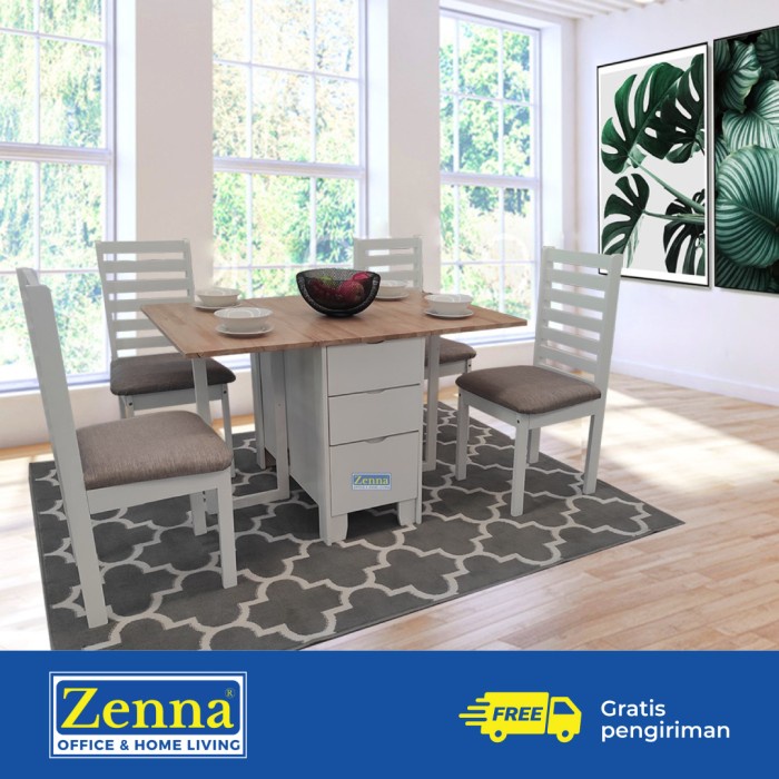 Zenna meja makan lipat / folding dining set