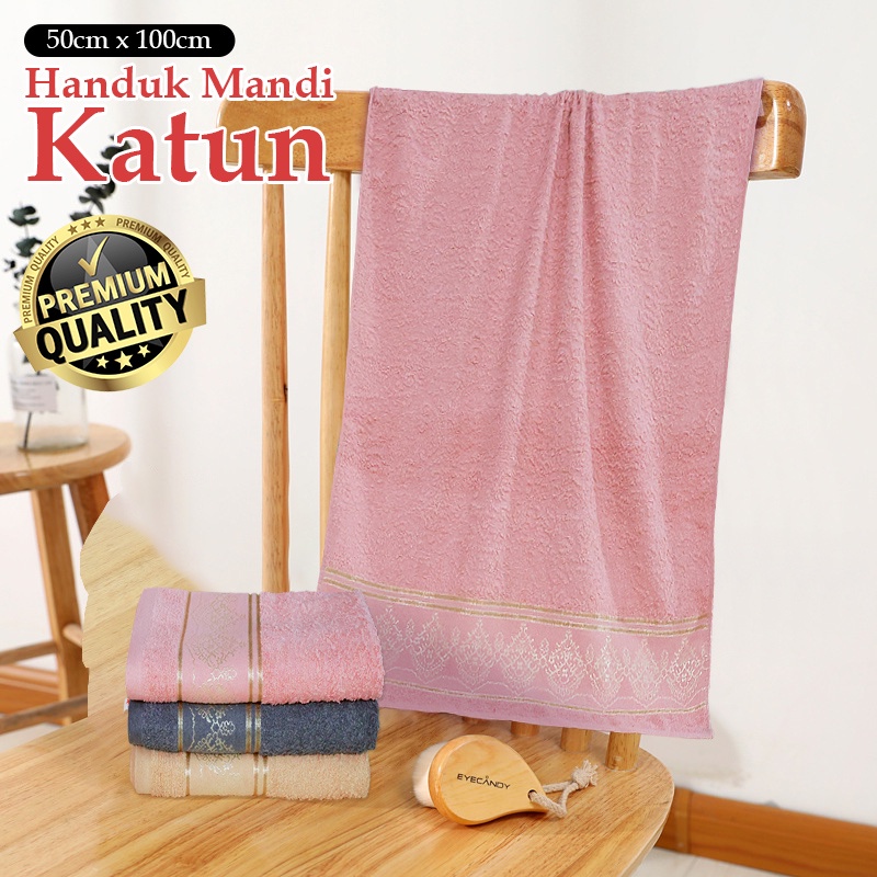 Handuk Mandi Katun Medium Ukuran Tanggung 50cm x 100cm Handuk Mandi Bahan Katun Terlaris Kualitas Import - J3B1