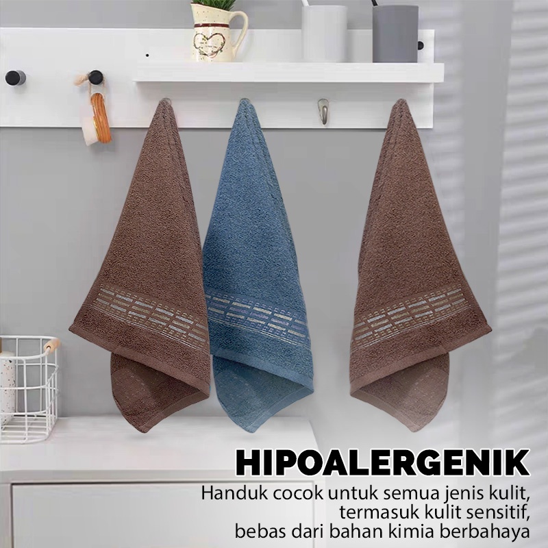 Handuk Mandi Medium Elegan &amp; Menarik Ukuran 50cm x 100cm Bahan Katun Daya Serap Tinggi - Handuk Mandi Anak High Quality - J3B5