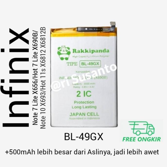 Baterai Rakkipanda BL49GX BL-49GX for Infinix Hot 11S X6812 X6812B