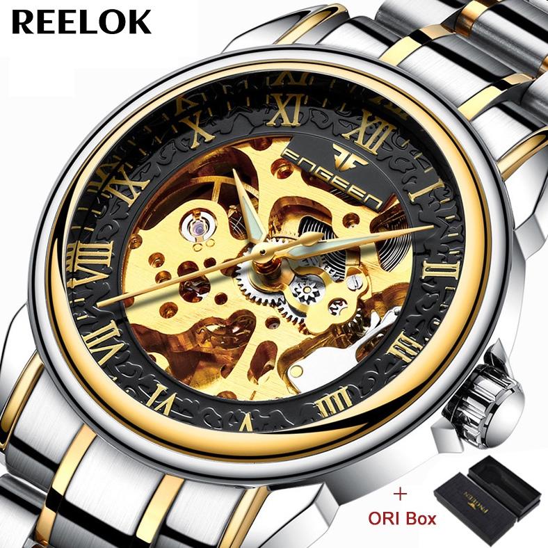 New Fngeen 8866 Mekanik Otomatis Jam Tangan Pria Luxury Stainless Steel Orinal Anti Air Automatic Wa