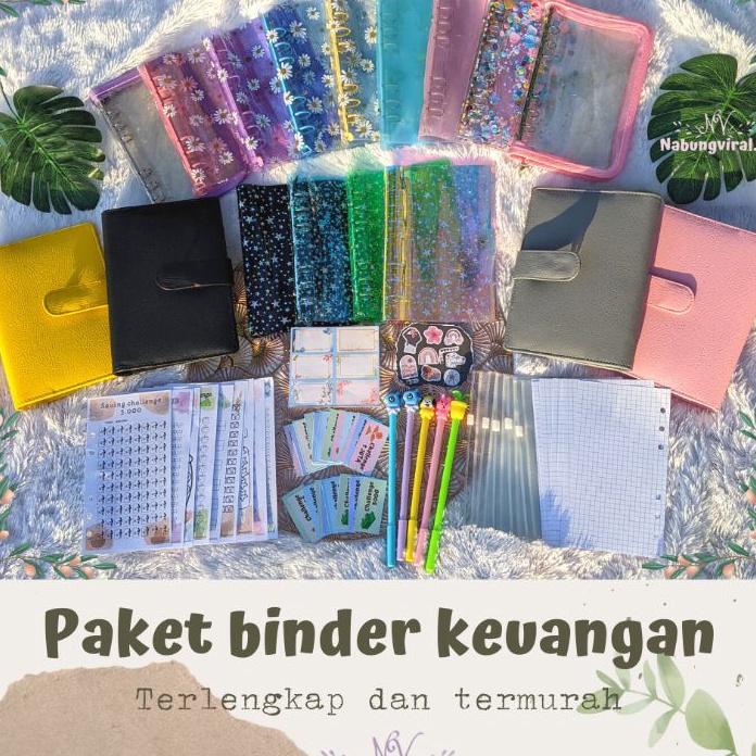 

12.12 BRANDS FESTIVAL A6 BINDER KEUANGAN / MONEY BINDER / Paket binder sinking fund / binder A6 / binder sequin daisy hologram / ziplock / zipper pocket grosir