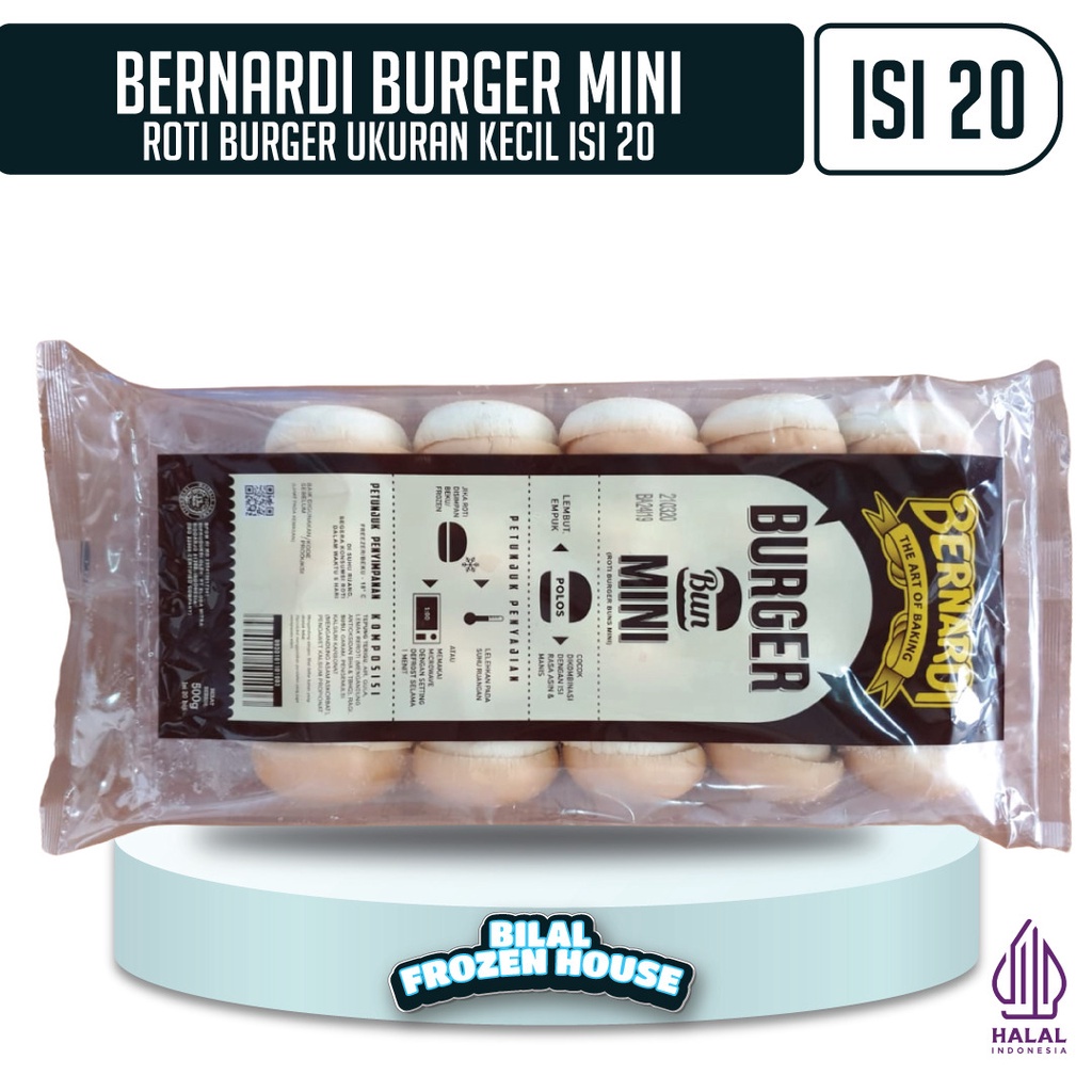 

Bernardi Roti Burger Mini - Roti Burger Mini Isi 20 PCS