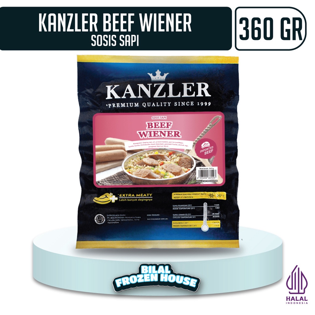 

Sosis Kanzler Beef Wiener 360gr - Sosis Sapi