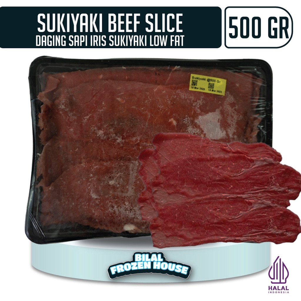 

Sukiyaki Beef Slice 500gr - Daging Sapi Slice - Beef Slice