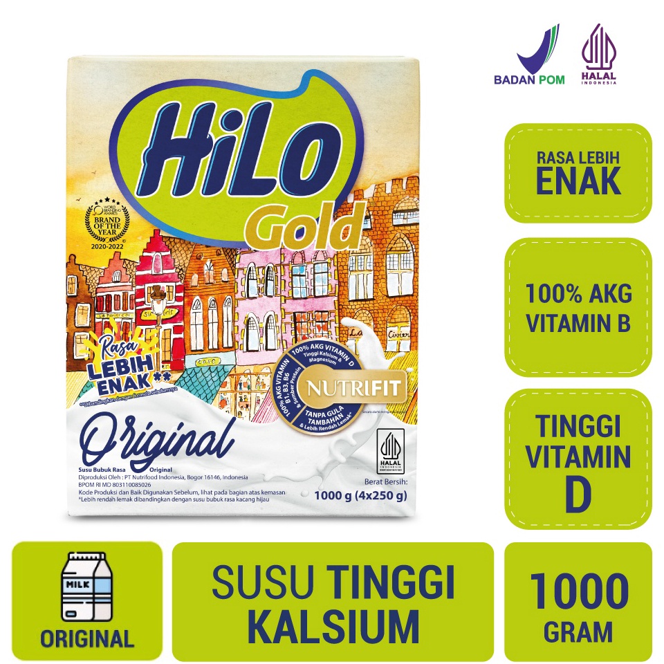 

12.12 MALL HiLo Gold Original 1000 gram - Susu Tinggi Kalsium Plain !!